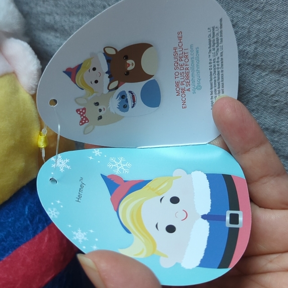Squishmallows 8" Rudolph the Red-Nosed Reindeer Hermey - Picture 5 of 10